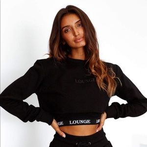 LOUNGE WEAR TWO PIECE BRALETTE & CROPPED JUMPER